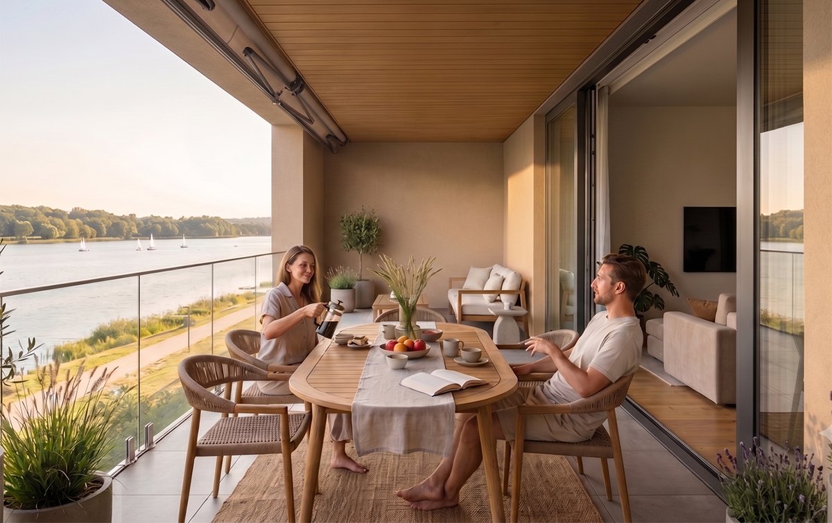 Malta View, Познань — приватные лоджии и террасы до 60 m²