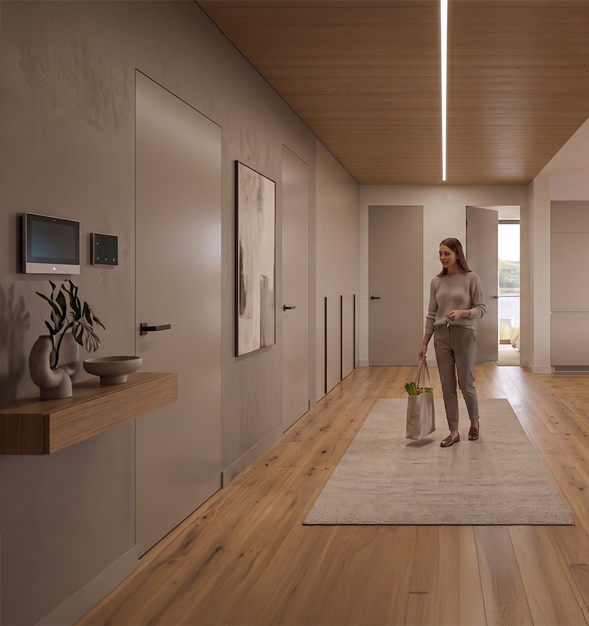 Апартамент Malta View — холл с системой умный дом Malta Smart Home
